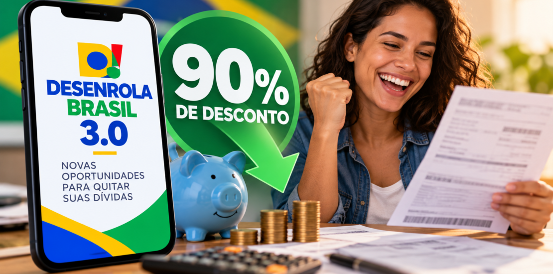 Desenrola Brasil: 90% de desconto