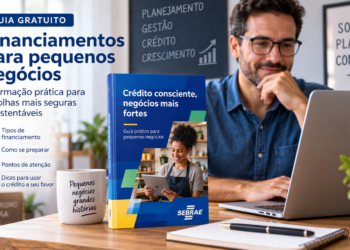 Empreendedor analisando opções de financiamento para pequenos negócios