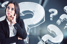 Mulher em dúvida sobre a reforma tributária.