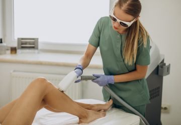 Terapia de depilação a laser.